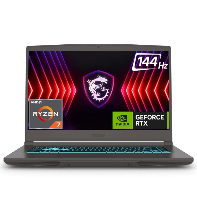 MSI Thin A15 Ryzen 7-7735HS (16 GB/1TB SSD/Windows 11 Home/4 GB Graphics/NVIDIA GeForce RTX 3050) Thin A15 B7UC-067IN Gaming Laptop (39.62 cm (15.6 Inch), Cosmos Gray,1.86 Kg)