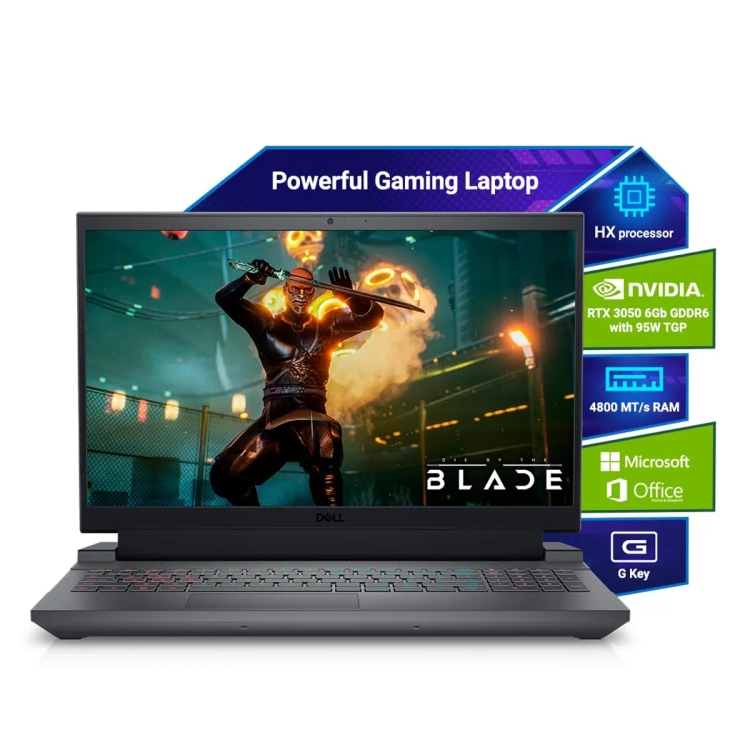 Dell G15-5530 Intel Core i5-13450HX (16 GB/512 GB SSD/Windows 11 Home/6 GB Graphics/NVIDIA GeForce RTX GEFORCE RTX 3050) G15-5530 Gaming Laptop  (15.6 inch, Dark Shadow Gray,2.65 kg)