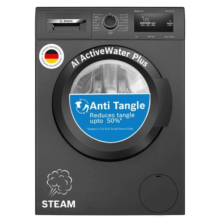 Bosch 7 kg Fully Automatic Front Load Washing Machine WAJ24209IN Black Grey
