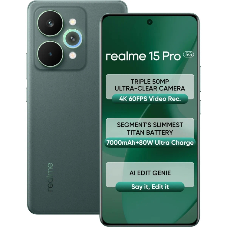 Realme 15 Pro 5G 8 GB 256 GB Velvet Green