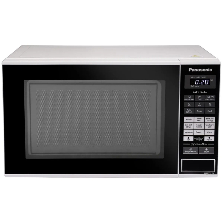 Panasonic 20 L Grill Microwave Oven(NN-GT221WFDG,White, 38 Auto Cook Menus )