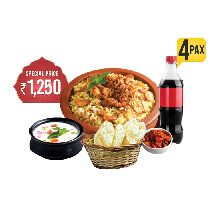 Mutton Biriyani Combo  4Pax