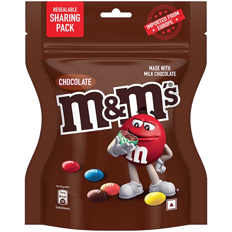 M&M's Chocolate Stde Pouch 67g