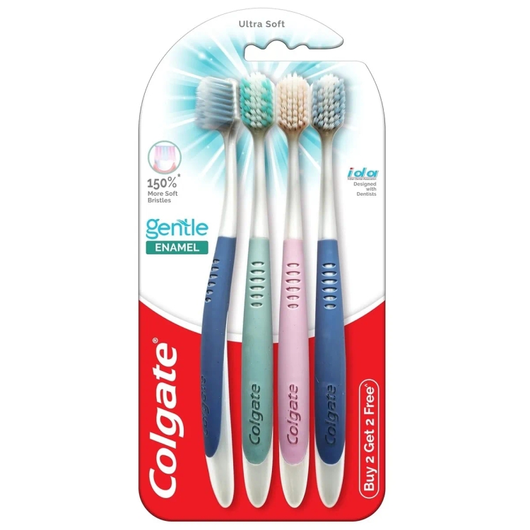 Colgate Tooth Brush Enamel Gentle Soft 2+2