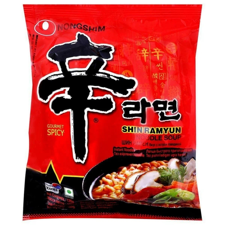 Nongshim Korean Style Spicy Shin Ramyun Instant Noodle Soup 120 g