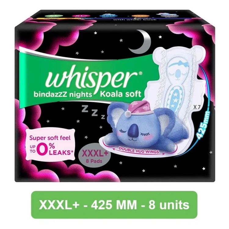 Whisper Koala Soft Nite Xxxl+ 8 Pcs