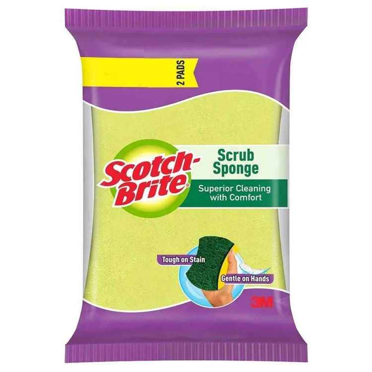 Scotch Brite Scrub Sponge 10 X 6 cm 2 Units