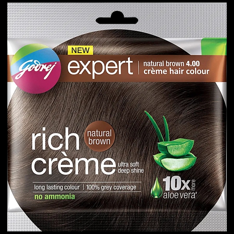 Godrej Hair Colour Rich Creme Natural Brown 20g