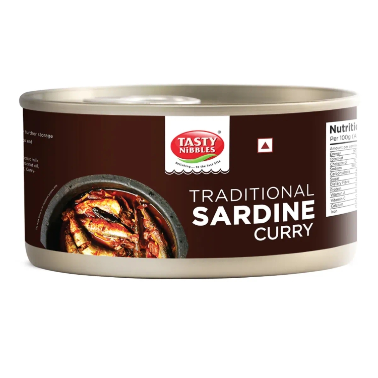 Tasty Nibbles Ready to Eat Traditional Sardine Curry 185g