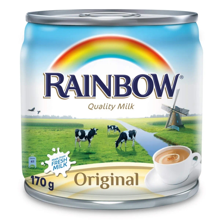 Rainbow Full Cream Sterilized, Evaporated Milk, 160 Millilitre