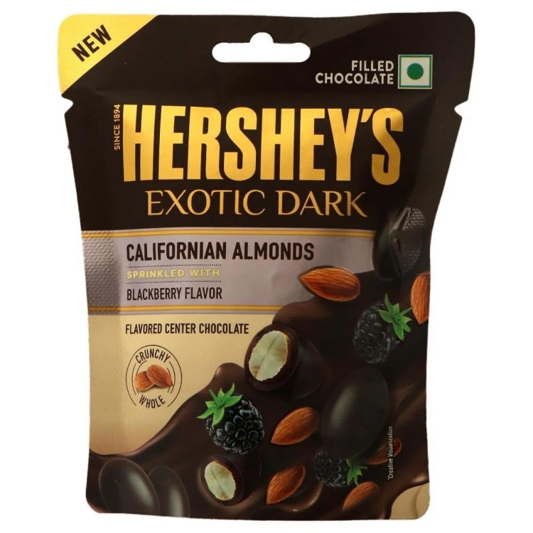 Hersheys Exotic Dark Californian Almonds Chocolate Blackberry Flavor 30g