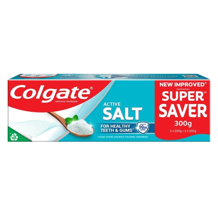 Colgate Tooth Paste Active Salt 200g + 100g