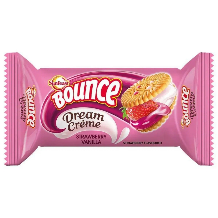 Sunfeast Strawberry Vanilla Cream Biscuit 45Gm