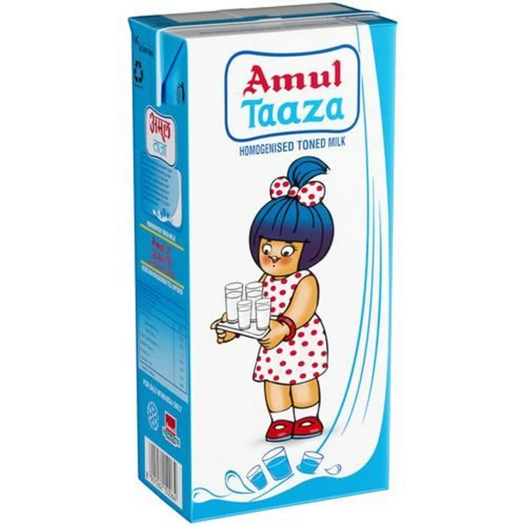 Amul Taaza Homogenised Toned Milk 1L