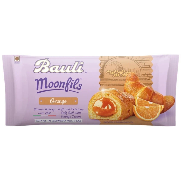 Bauli Moonfils Croissant - Orange Creme, 45g Pouch