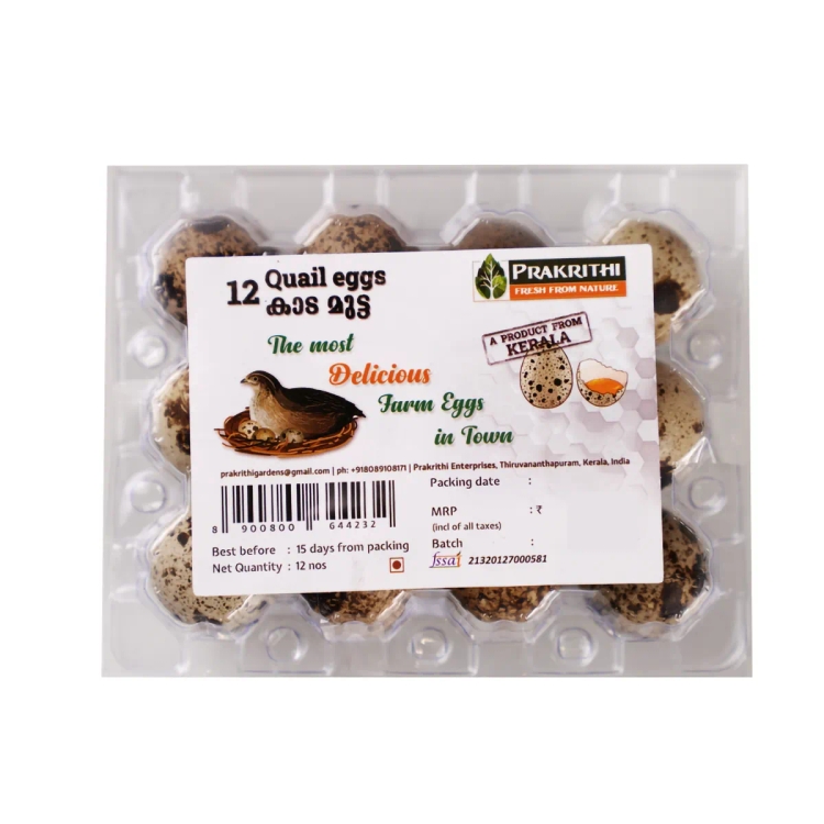 Prakrithi Quail Egg 12's