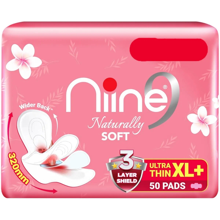Niine Naturally Soft Ultra Thin Sanitary Pads Xl+ 50'S