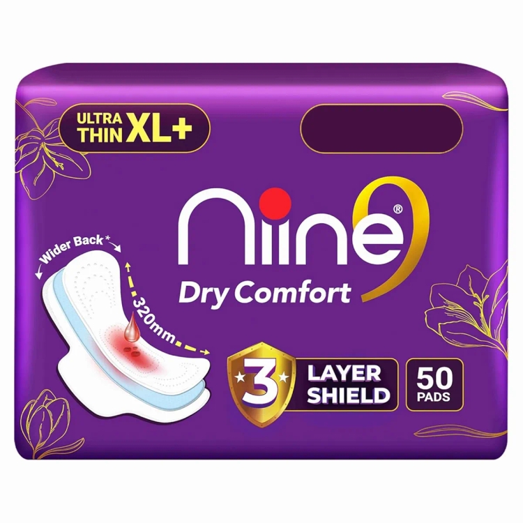 Niine Dry Comfort Ultra Thin Sanitary Pads Xl+ 50'S