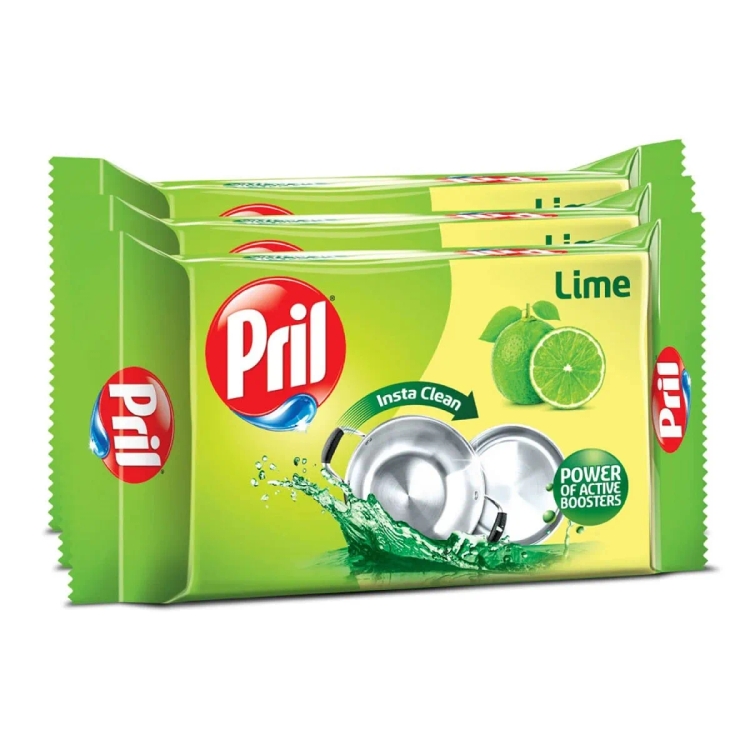Pril Dish Wash Bar Lime + Vinegar 400g 3s