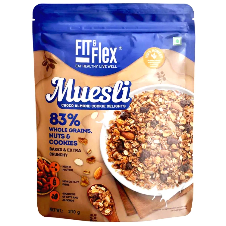 Fit & Flex Muesli Choco Almond cookie Delight Cereal 210G