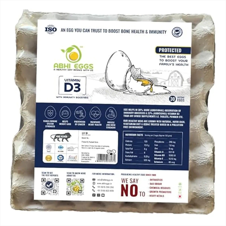 ABHI EGGS WHITE VIT D3 30'S