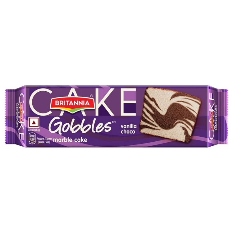 Britannia Gobbles Cake Marble Cake Choco Vanilla, 30 g