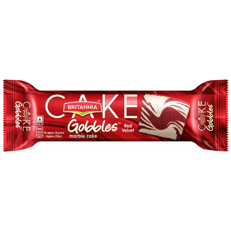 Britannia Gobbles Marble Cake - Red Velvet, 110g