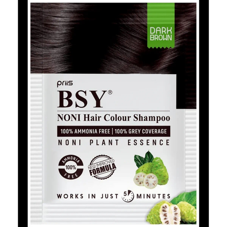 Bsy Noni Hair Color Shampoo Dark Brown 20Ml