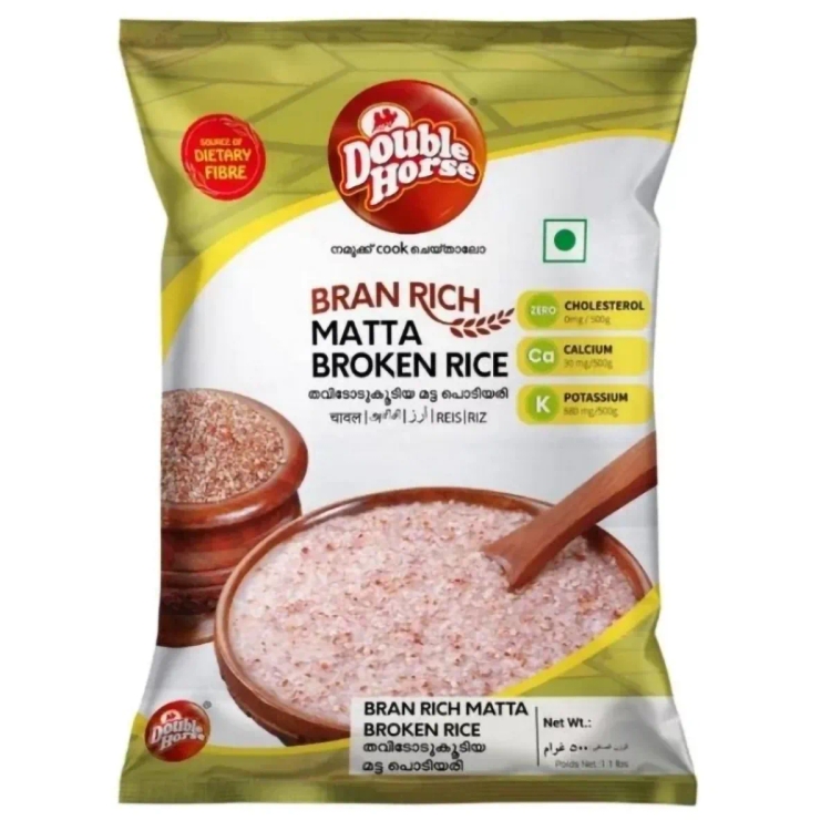 Double Horse Bran Rich Matta Broken Rice - 500 gram
