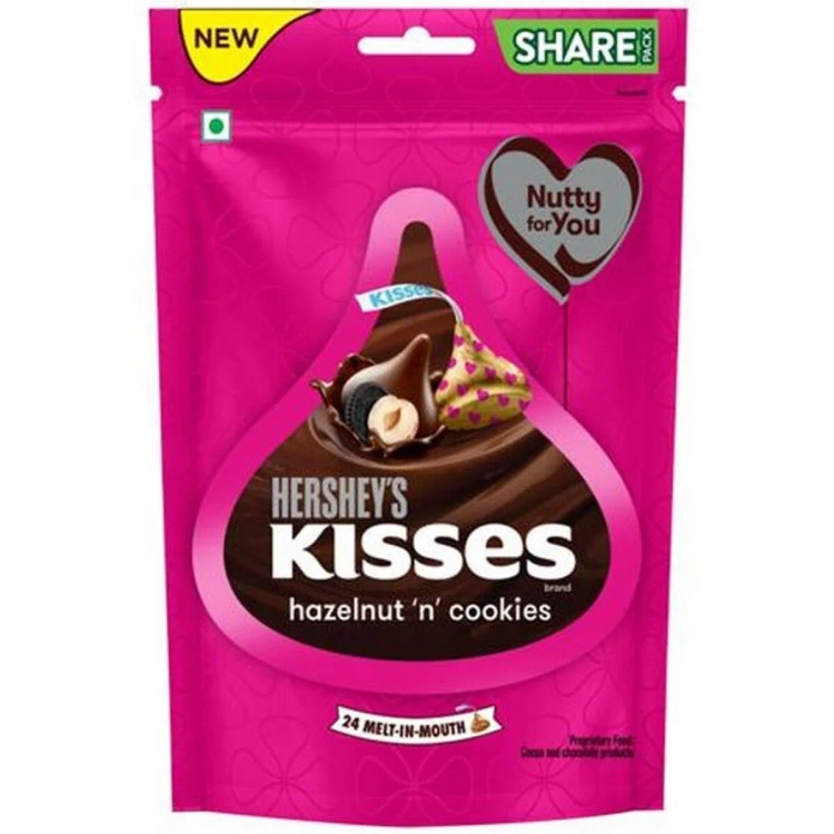 Hersheys Kisses Hazelnut 'N' Cookies Chocolate 100.8 G