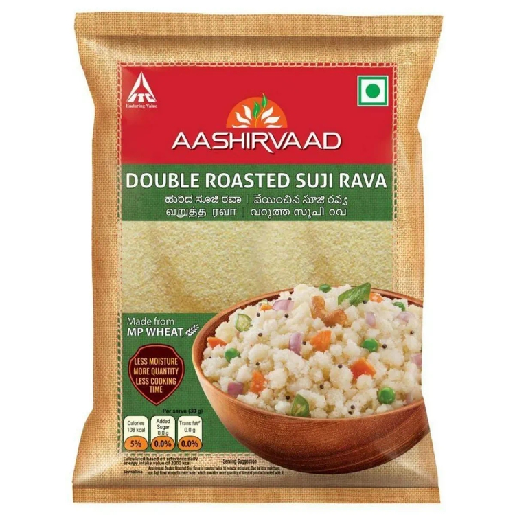 Aashirvaad Double Roasted Sooji Rava 500G