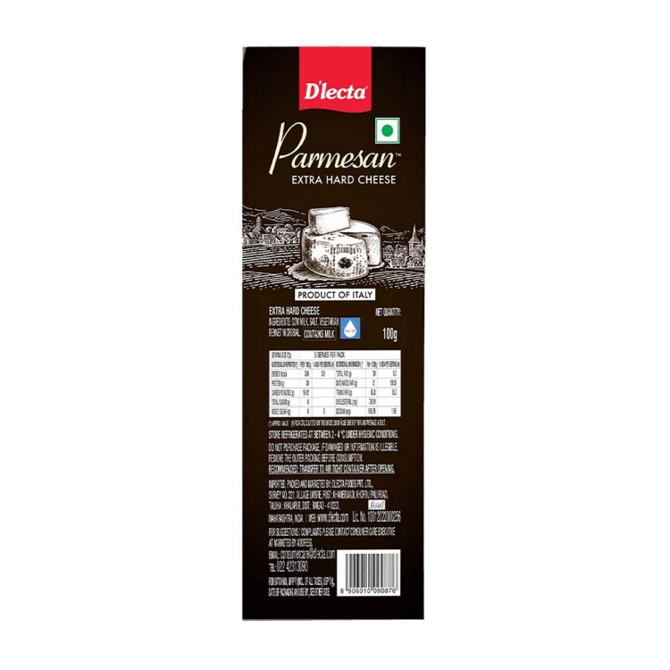 Dlecta Parmesan Hard Cheese Block 100g