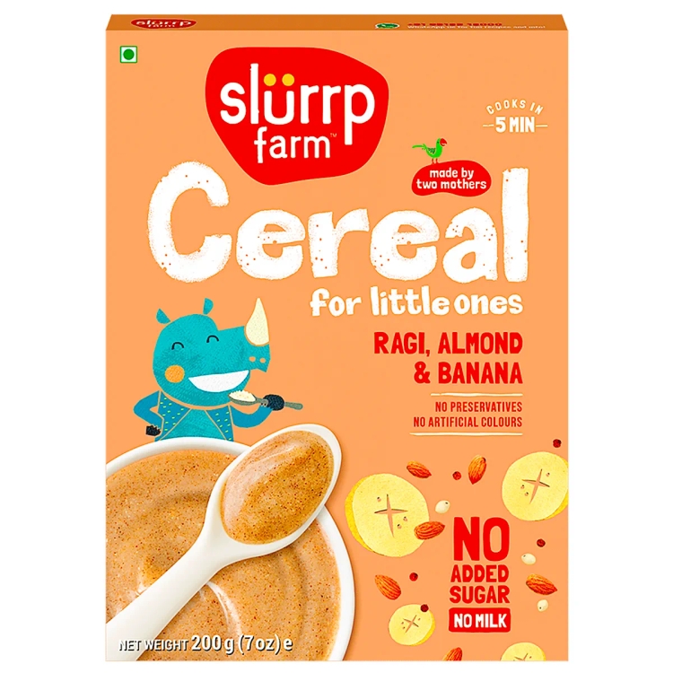 Slurrp Farm Ragi, Almond & Banana Cereal 200g