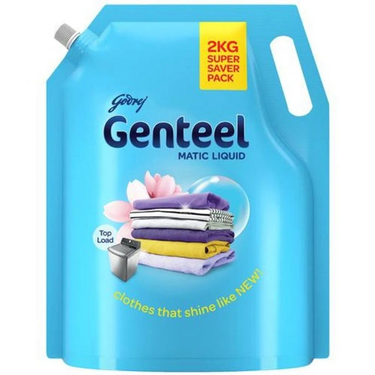 Genteel Liquid Detergent - For Top Load & Front Load Washing 2 Kg Pouch