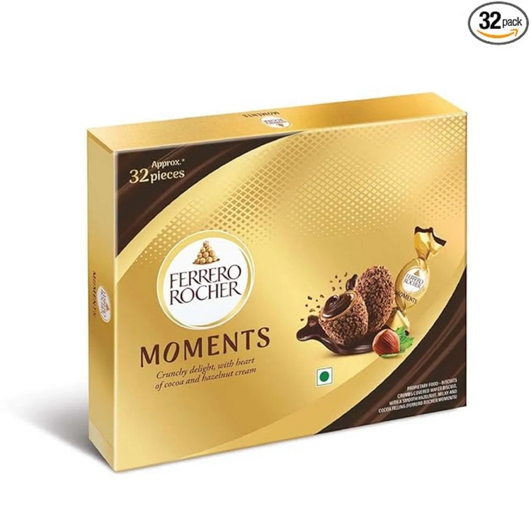 Ferrero Rocher Moments, 32 Pcs,Hazelnut,186 Gm