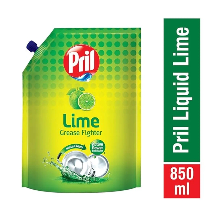 Pril Dish Wash Liquid Green Pouch 850Ml
