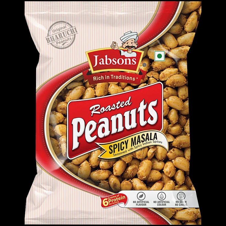 Jabsons Roasted Peanuts Spicy Masala 140G