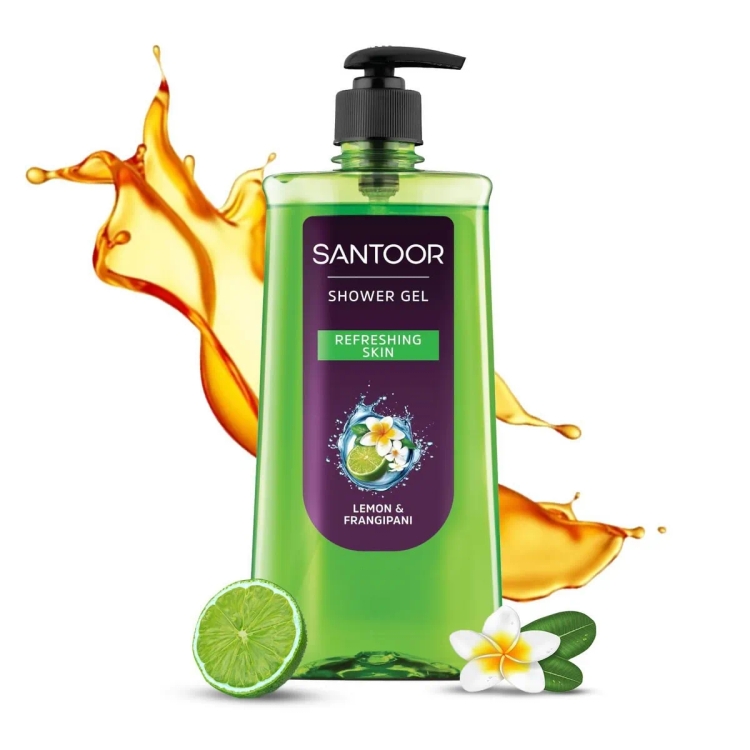 Santoor Refreshing Skin Lemon & Frangipani Shower Gel 500Ml