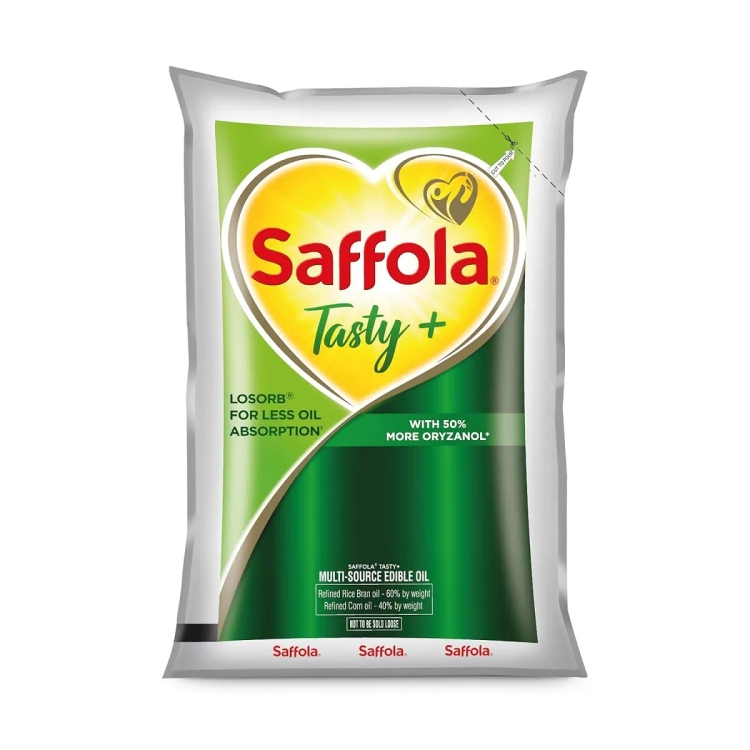 Saffola Tasty Vegetable Oil Pouch 1Litre