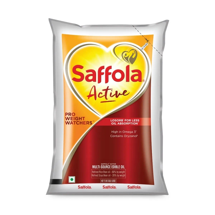 Saffola Active Vegetable Oil Pouch 1Litre