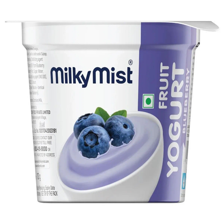 Milky Mist Greek Yoghurt Blueberry 100gm