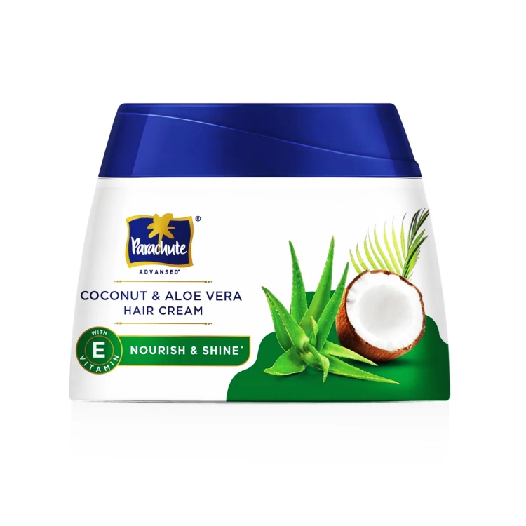 Parachute Advansed Coconut & Aloe Vera Hair Cream With Vitamin E For Nourish & Shine 140G