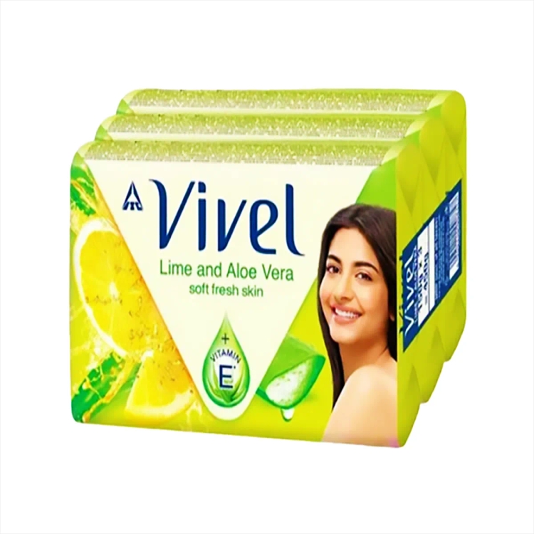 Vivel Lime And Aloe Vera Soap 150G X 3'S