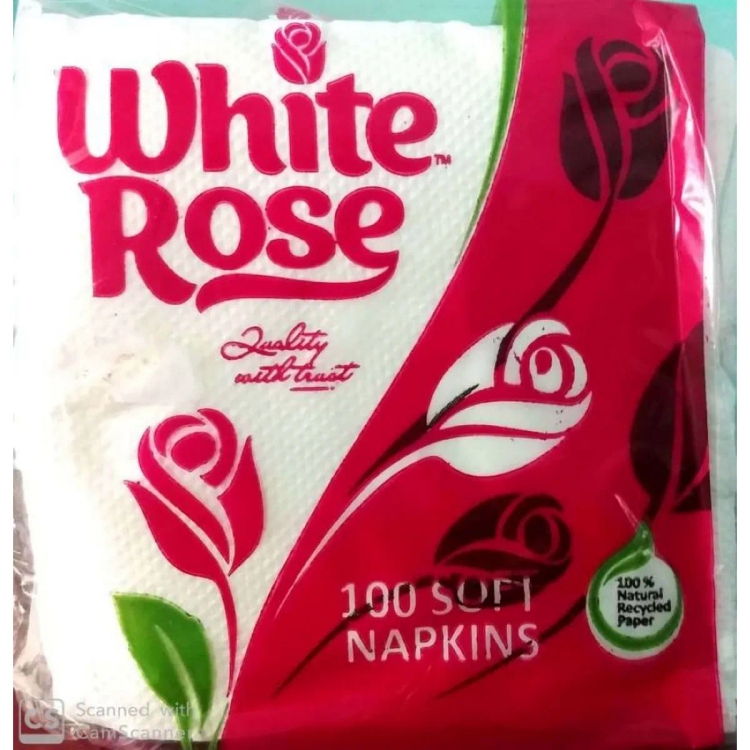 White Rose Soft Napkins 270 x 270 Mm 100s