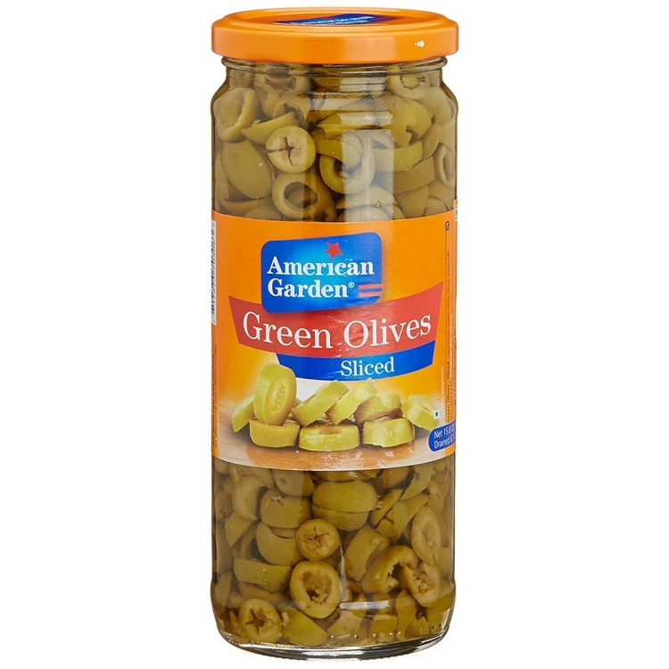 American Garden Green Olives Sliced 450Gm