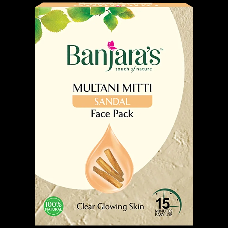 Banjaras Face Pack Multani Mitti Sandal 100g