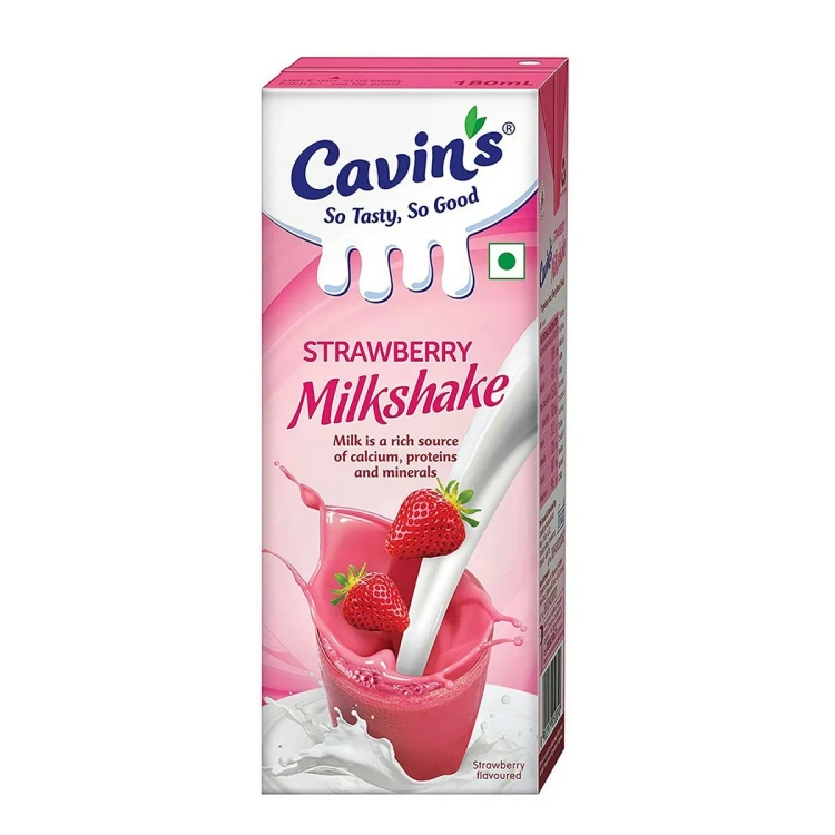 Cavins Strawberry Milk Shake 180Ml