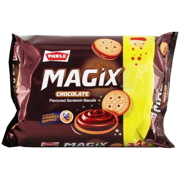 Parle Magix Chocolate Sandwich Biscuits 68.G