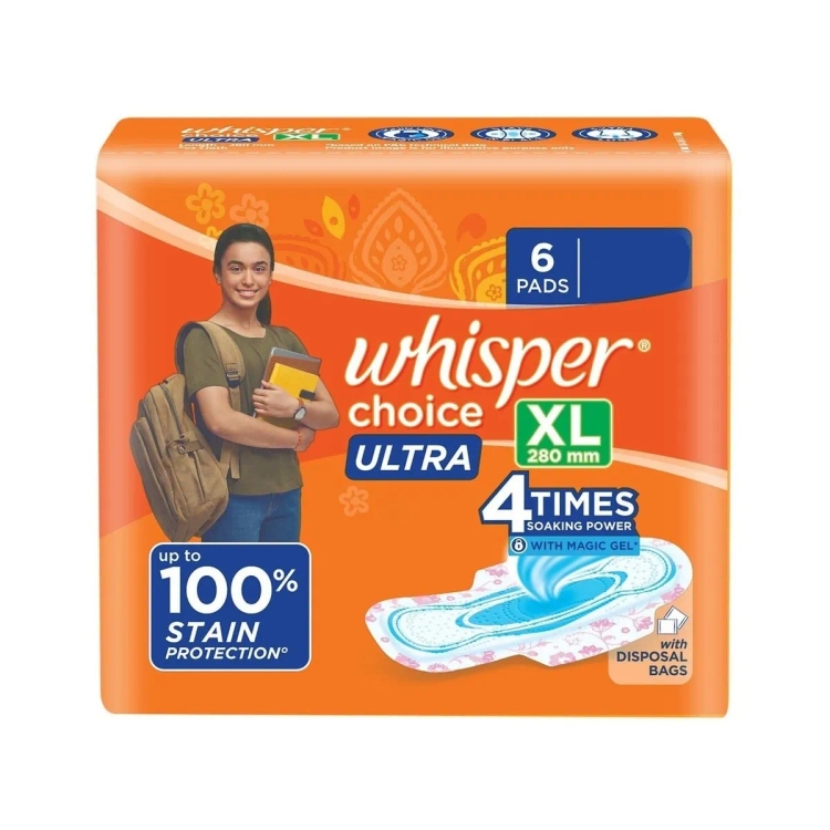 Whisper Sanitary Pad Choice Ultra XL 6s