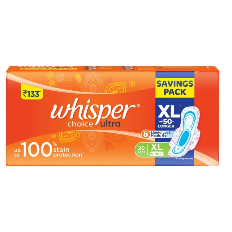 Whisper Sanitary Pad B2708Choice Ultra Xl 18S
